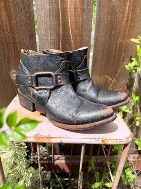 Freebird by Steven Phlow Leather Bootie Boot Size 9 Black